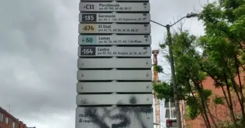 PARADERO SITP PARQUE QUINTA PAREDES PARAISO  038A06 BOGOTÁ